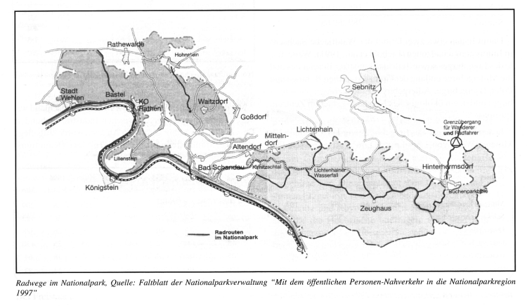 Radwegenetz im Nationalpark